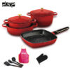 DSP Cookware Set-CA013-S01-Red