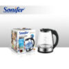Sonifer SF-2132 Wholesale Kitchen Appliances 1500w transparent Big Capacity 1.8 Liter Electric Kettle Glass Water Kettle